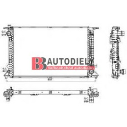 AUDI A6 11/2010- Vodný chladič /2,8-3,0 V6 T-3,0TDi/ - Automatická prevodovka