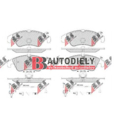AUDI A4 1/2012- Predné platničky, Sada /Výrobca A.B.S./ -brzd systém TRW